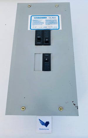 QL4125 - 4 SPACES - 8 CIRCUITS - 125A - 120/240VAC WITH 3 15A BREAKERS  -  COMMANDER QL4125 SUBPANEL