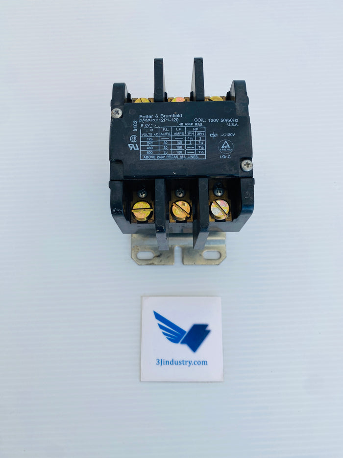 P30P42A12P1-120 - 40A - 600V - COIL 120V - 50/60HZ - 120VAC  -  POTTER & BRUMFIELD P30P42A12P1120 CONTACTOR