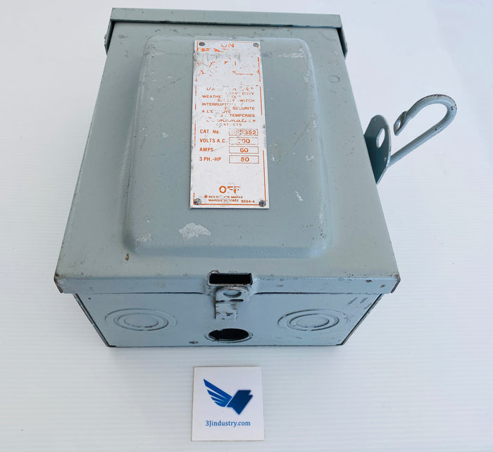 NFR352 - 60A - 600VAC -3PH -50HP - 3 POLE  -  SIEMENS ITE NFR SAFETY SWITCH