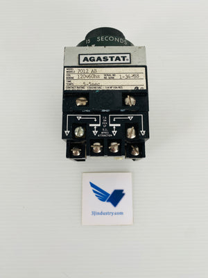 7012AB - 120V - 60HZ - 0,5-5 SEC - 1/4HP   -  AGASTAT  7012AB TIME DELAY RELAY
