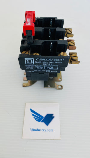 9065SEO5 - 600VAC - 3 PHASE - 26A - 3 POLE  -  SQUARE D 9065SE OVERLOAD RELAY