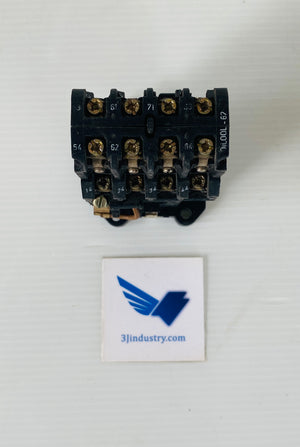 DIL00L-62-110V-50HZ-60HZ - 4 POLE - 20A  -  KLOCKNER MOELLER DIL00L62 UNIVERSAL RELAY