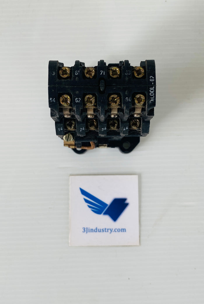DIL00L-62-110V-50HZ-60HZ - 4 POLE - 20A  -  KLOCKNER MOELLER DIL00L62 UNIVERSAL RELAY