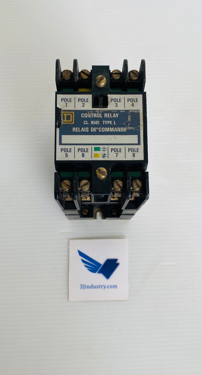 8501-LO60-V02 - COIL 110/120VAC - 50/60HZ - 10A 600V  -  SQUARE D 8501LO60 MAGNETIC RELAY