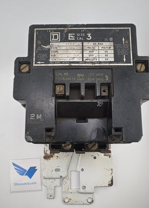 Square D 8502 SE02 NEMA Size 3 Magnetic Contactor 120V Coil - 600 VAC 8502SE02