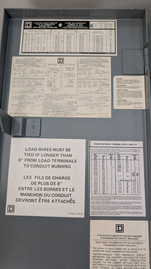 8536SC03S  - Square D / Schneider Motor Starter Relay Combination Starter