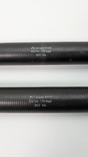 Resistor 9420 - Set of 2 - 175 W, 25 Ω, 5% tolerance, high-power wirewound resistor, 8.5"