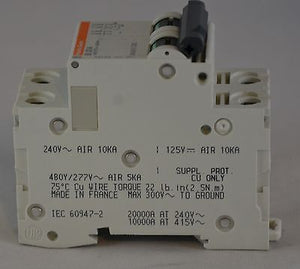 24134 - MG24134 MERLIN-GERIN CIRCUIT BREAKER 20AMP B CURVE 2POLE 480Y/277VAC DIN