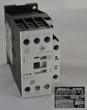 DILM32-01 (110V50HZ 120V60HZ)  Klockner-Moeller CONTACTOR 3POLES COIL 110V 120V