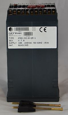 GEFRAN Model 2301 # 2301SI02R1 2301-SI-0-2R-1 Process / Temp Controller 100/240V
