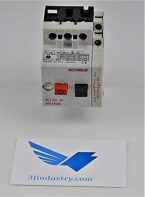 Manual Motor Starter - MMS - MSU-K040 / MSU-A1   2.5 to 4A  -  SCHIELE MSU MMS
