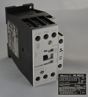 DILM25-10 (24-27VDC) Klockner-Moeller CONTACTOR 3POLES COIL 24 VDC