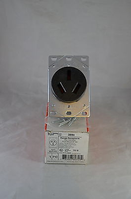 3890  -  PASS & SEYMOUR  -  RANGE RECEPTABLE 50A, 125/250V  FLSAH/ MOUNT 3P, 3W