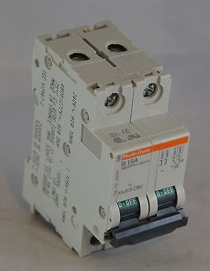 24131 - MG24131 MERLIN-GERIN CIRCUIT BREAKER 10AMP B CURVE 2POLE 480Y/277VAC DIN