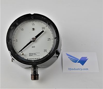 Manometro Ashcroft Duragauge 6'' – Fondo Scala 30 PSI, Attacco Posteriore 1/4'', USA