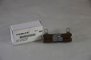 Lot of 5 - L25J100  -  Ohmite   -  Through Hole Resistor