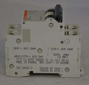 17436 - MG17436 MERLIN-GERIN CIRCUIT BREAKER 15AMP B CURVE 2POLE 480Y/277VAC DIN