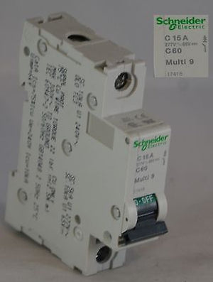 17416 - MG17416 SCHNEIDER CIRCUIT BREAKER 15AMP C CURVE 1POLE 480Y/277VAC DIN RA