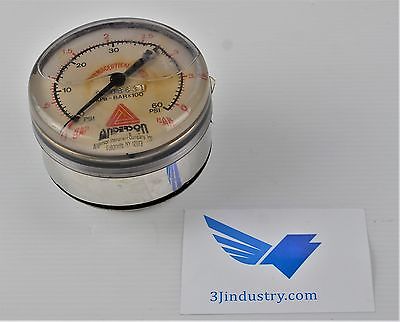 Pressure Gauge - Dual Scale Range 0…60 PSI / 0…4 BAR  -  ANDERSON ANDERSON Press