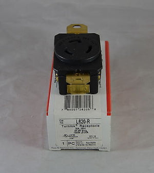 L620-R  -  Pass & Seymour  -  Specification Grade Locking Single Receptacle