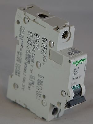 24500 - MG24500 SCHNEIDER  CIRCUIT BREAKER 1AMP D CURVE 1POLE 480Y/277VAC DIN RA