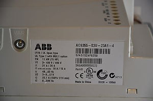 ACS355-03U-23A1-4 ABB DRIVES ACS355 03U  DRIVE ACS355 480 VAC 15HP