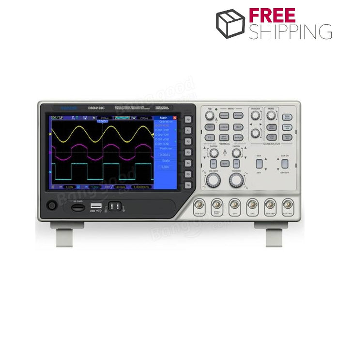 Digital Multimeter Oscilloscope USB 100MHz 2 Channels LCD Display Waveform Genera