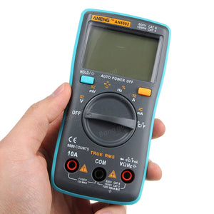 Multimeter AC/DC Current Voltage Frequency Resistance Temperature Tester ℃/℉ Digital True RMS 6000 Counts