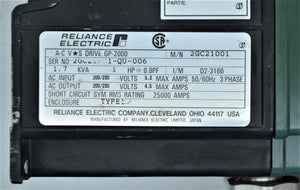 2GC21001-QU-006 - 2GC21001QU006  -  Reliance Electric 2GC AC Drive