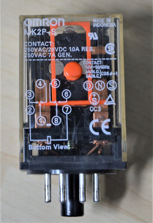 MK2P-S-250V-10A - LOT OF 4  -  OMRON MK2P RELAY