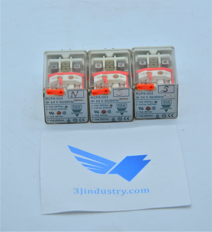 RCP800224VDC - LOT OF 3  -  CARLO GAVAZZI RCP POWER RELAY