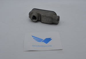 1/2 LB  - C/W Cover 2 Port 1/2" Non-Threaded  -  EDC EDC1/2 Conduit Fitting