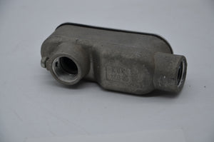 1/2 LB  - C/W Cover 2 Port 1/2" Non-Threaded  -  EDC EDC1/2 Conduit Fitting