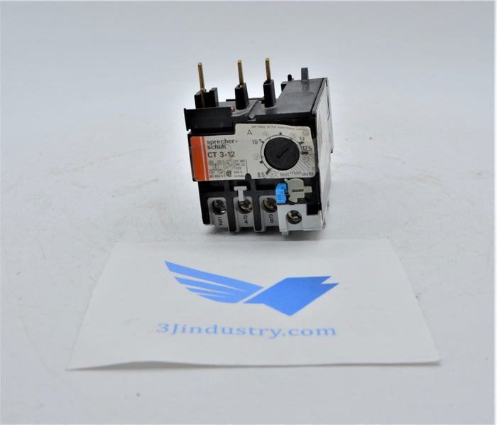 CT3-12  3.8-6A  3 POLE 600VAC  -  SPRECHER + SCHUH CT3 Thermal overload relay