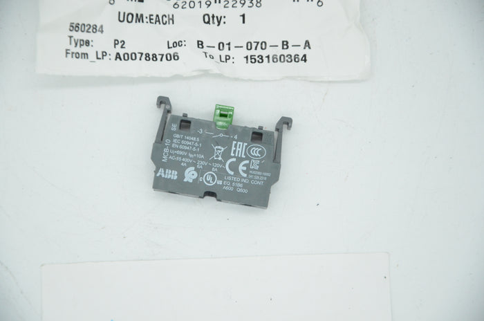 MCB-10 - NEW IN BAG  -  ABB MCB CONTACT BLOCK