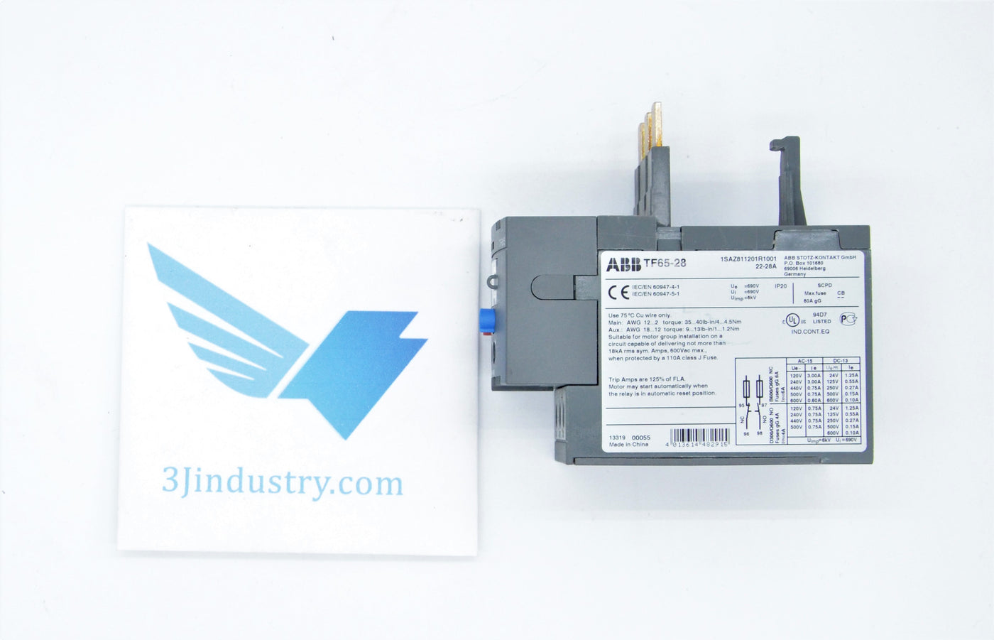 1SAZ811201R1007 ABB TF65-67 relè di sovraccarico termico E 1SAZ811201R1007 ABB TF65-67 relè di sovraccarico termico E