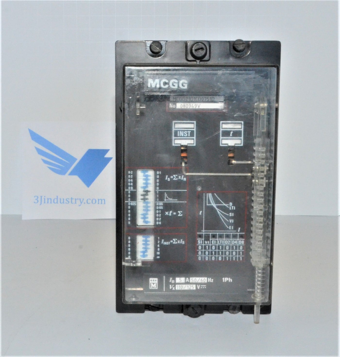 Gec Type Relay MCGG21D11CD0751D - CONVERTEAM GEC MCGG OVERCURRENT RELAY – 3JIndustry