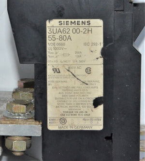 B3UA62-00-2H  -  SIEMENS 3UA6 OVERLOAD RELAY