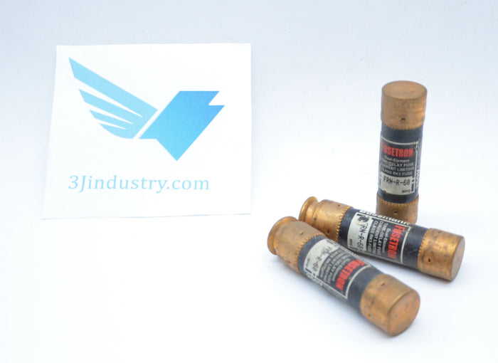 LOT OF 3 - FRN-R-60  -  BUSSMAN FUSETRON FRNR60 FUSE
