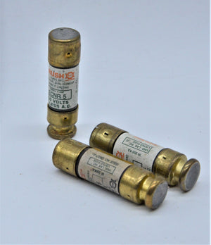 LOT OF 3 - ECNR-5  -  BUSSMANN BRUSH FUSES ECNR5 FUSE