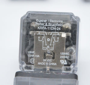 LOT OF 8 RELAY KRPA-11DN-24  -  TE Connectivity Potter & Brumfield KRPA RELAY