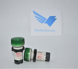 LOT OF 2 GREEN - 3PLBRL 24   -  TEKNIC 3PLBRL PILOT LIGHT