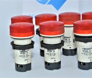 LOT OF 7 RED - 3PLBRL 24  -  TEKNIC 3PLBRL PILOT LIGHT