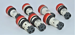 LOT OF 7 RED - 3PLBRL 24  -  TEKNIC 3PLBRL PILOT LIGHT