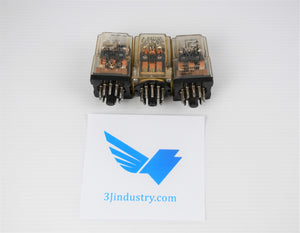 Lot of 3 Relay KRPA-11AG-120 VAC - Potter & Brumfield - Coil 120VAC  -  Potter & Brumfield KRP Relay
