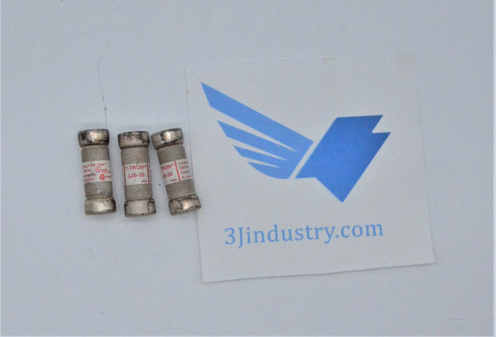 LOT OF 3  - JJS20  -  BUSSMAN T-TRON JJS20 FUSE