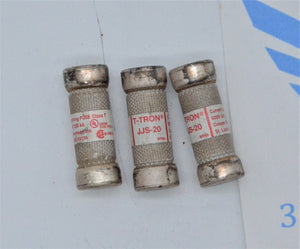 LOT OF 3  - JJS20  -  BUSSMAN T-TRON JJS20 FUSE