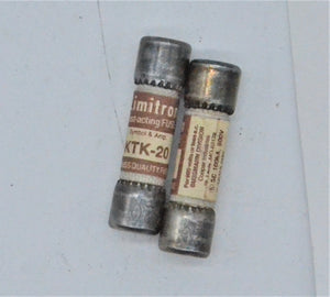 LOT OF 2 - KTK-20  -  LIMITRON KTK20 FUSE