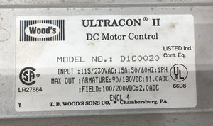 ULTRACON II - Model: D1C0020  -  TB WOOD'S D1C Motor Speed Control