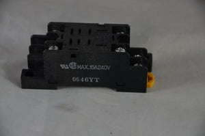 Lot of 2 Relay - PTF08A  -  Omron  -  Relay Socket  -  OMRON PT Connector - 12VDC - 15A -  250VAC, 125VDC